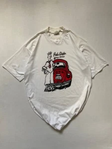 Vintage 90s Fido Dido Volk Swagen Red Car Cartoon Shirt Tee Rare Size M - Bild 1 von 14