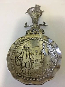 Antique Germany 800 Silver Figural Scene Sugar Scoop - Picture 1 of 10