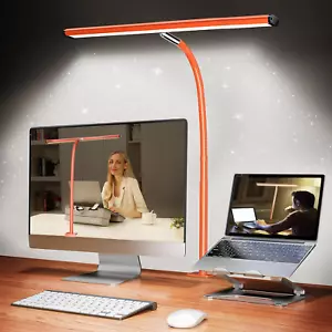 LED Desk Lamp for Office Home, Eye-Caring Desk Light with Stepless Dimming Adjus - Picture 1 of 12