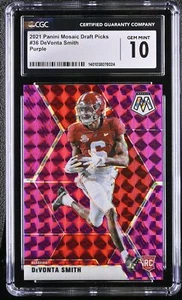 2021 Mosaic Draft Picks DeVonta Smith Purple /49 #36 CGC 10 - Bild 1 von 2