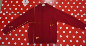 Timberland sz L men cardigan sweater 100% cotton ful zip - Picture 1 of 7