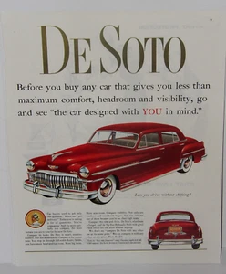 Original 1949 DeSoto Magazine Ad - Picture 1 of 1