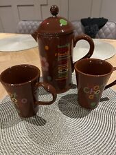 Lacafetiere chocolate press and 2 mugs brand new 