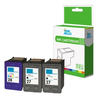 3 cartucce inchiostro compatibili con HP 27 28 3538 3550 3645 3650 3740 3744 3745 - Immagine 1 di 4