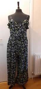 New Matthew Williamson Black & Lime Floral Jumpsuit. 12. - Picture 1 of 2