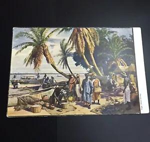 PXSTAMPS Germany Colonies 1904 Market Palm Tree Fishing Private Stationery PX2 - Picture 1 of 2