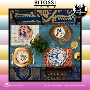BITOSSI HOME | FUNKY TABLE - LA TAVOLA SCOMPOSTA Set 2 Piatti frutta o dessert - Imagen 1 de 9