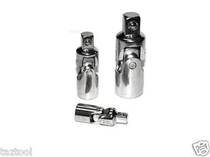 3 pcs  Universal Joint Swivel Chrome Plated 1/4", 3/8", 1/2" Drive Forged Steel - Bild 1 von 1