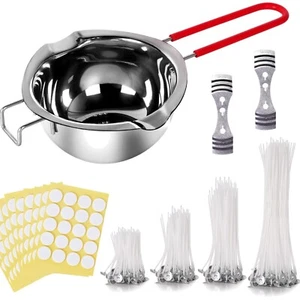 Kerzenherstellung Zubehör Set mit Schmelztopf Dochte Halter für DIY Kerzen - Bild 1 von 2