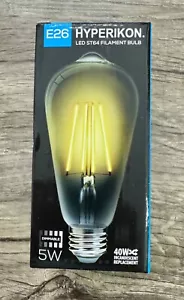 Hyperikon LED Filament ST64 - FL5W30 Bulb, Dimmable E26, 5W, 3000K - Picture 1 of 4