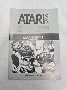 Mario Bros. Original Video Game Manual Instructions Atari 2600 1983 Authentic  - Picture 1 of 2