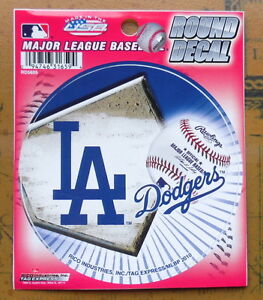 3.5" MLB Los Angeles Dodgers Round Decal Car Window Sticker Baseball  Lic