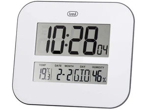 Trevi Reloj de Pared 1cm Cuadrado en Blanco - Decoración de Pared a Pilas - Imagen 1 de 6