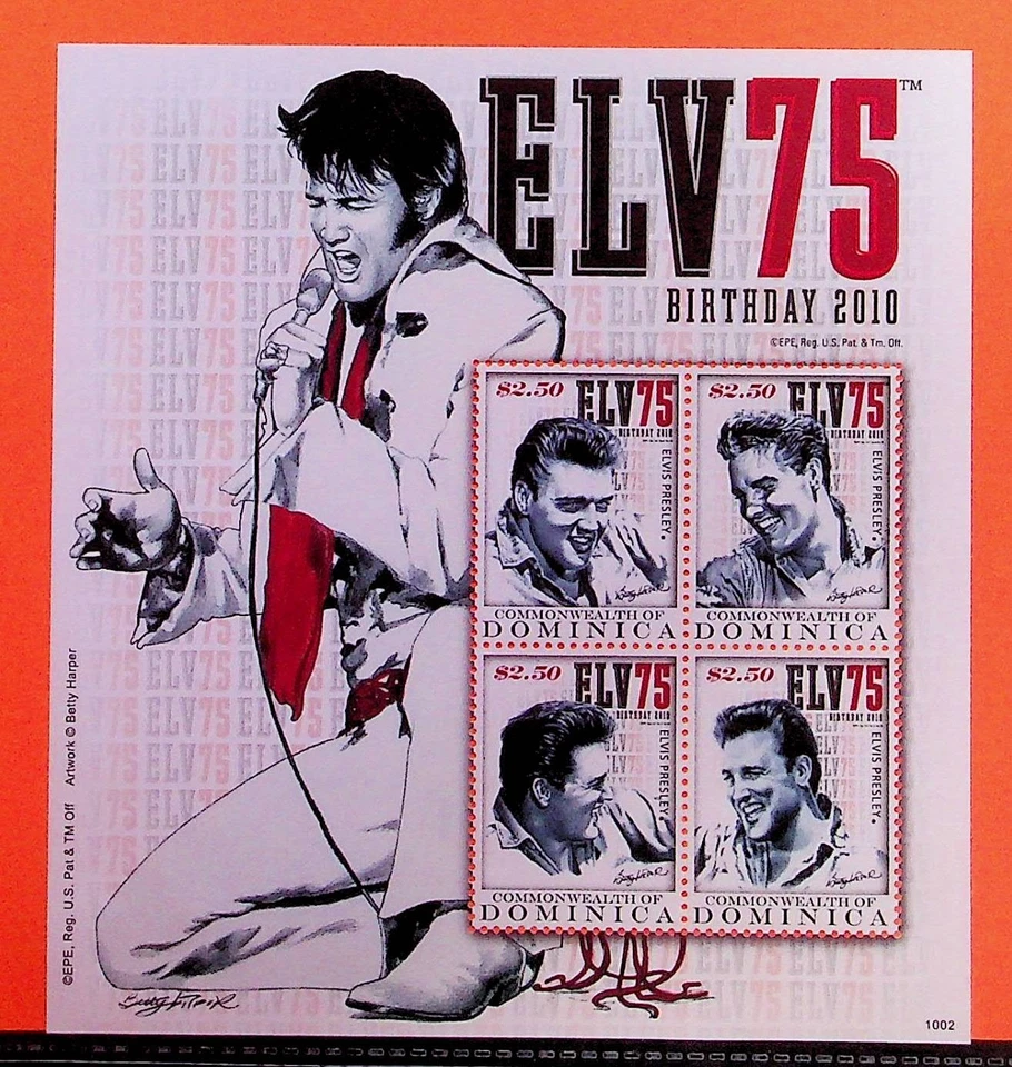MINISHOJA DOMINICA Sc 2728 NH DE 2010 - ELVIS PRESLEY - (ZN25) Foto 1 de 1