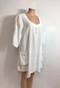Bella Amore Linen Tunic Top Made in Italy Womens XL - Picture 1 of 10