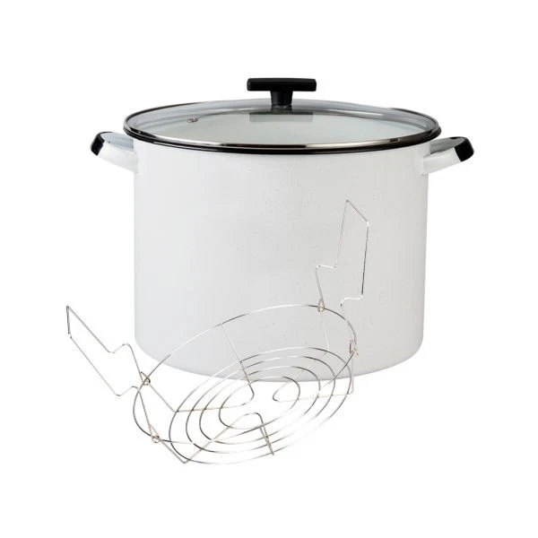Granite Ware 21 Quart Water Bath Canner with Jar Rack & Lid (White) - Image 1 of 1