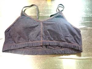 Gr. L Träger Cropped Top Ärmellos Strangträger Violett Grau Neu ohne Etikett - Bild 1 von 6