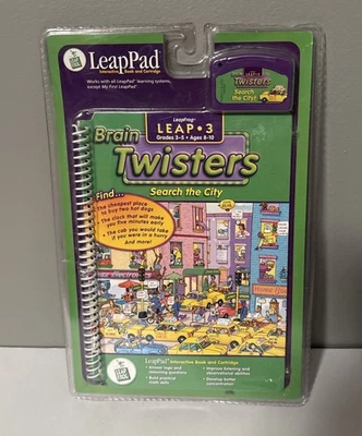 LeapFrog LeapPad Brain Twisters Search the City Book & Cartridge New Sealed 2001 - Image 1 of 3