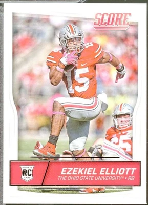Ezekiel Elliott Rookie Card 2016 Score #344  - Image 1 of 2