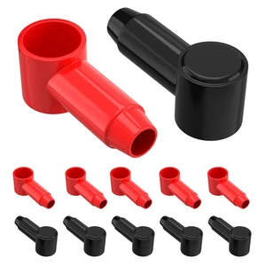 12 Stück Silikon Batterie Terminal Abdeckung Terminal Schutz Boot Fit für 1/0 AWG - Bild 1 von 12