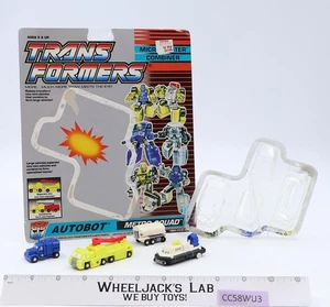 Metro Squad 100% Complete W/Cardback + BUBBLE Vintage 1990 G1 Transformers - Picture 1 of 6