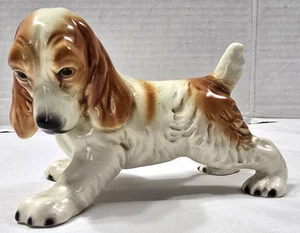 Antike Springer SPANIEL Hund Figur - MARKIERT AUSLÄNDISCH (vor 1923) 5" x 3,5 "BR" - Bild 1 von 16
