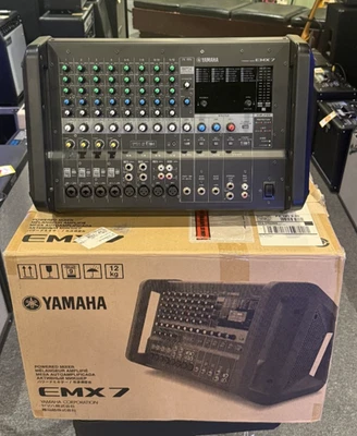 Yamaha EMX7 Powered Mixer With Box & Cable & Manual - Image 1 of 4