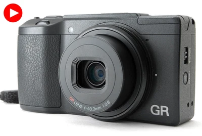 Video【COMO NUEVO con Estuche】Cámara Digital Ricoh GR Il 16.2MP Negra De JAPÓN Foto 1 de 4