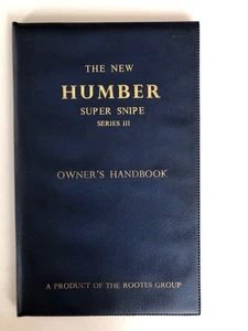 New Humber Super Snipe Series III Owners Handbook Operation Manual 1960 Original - Picture 1 of 6