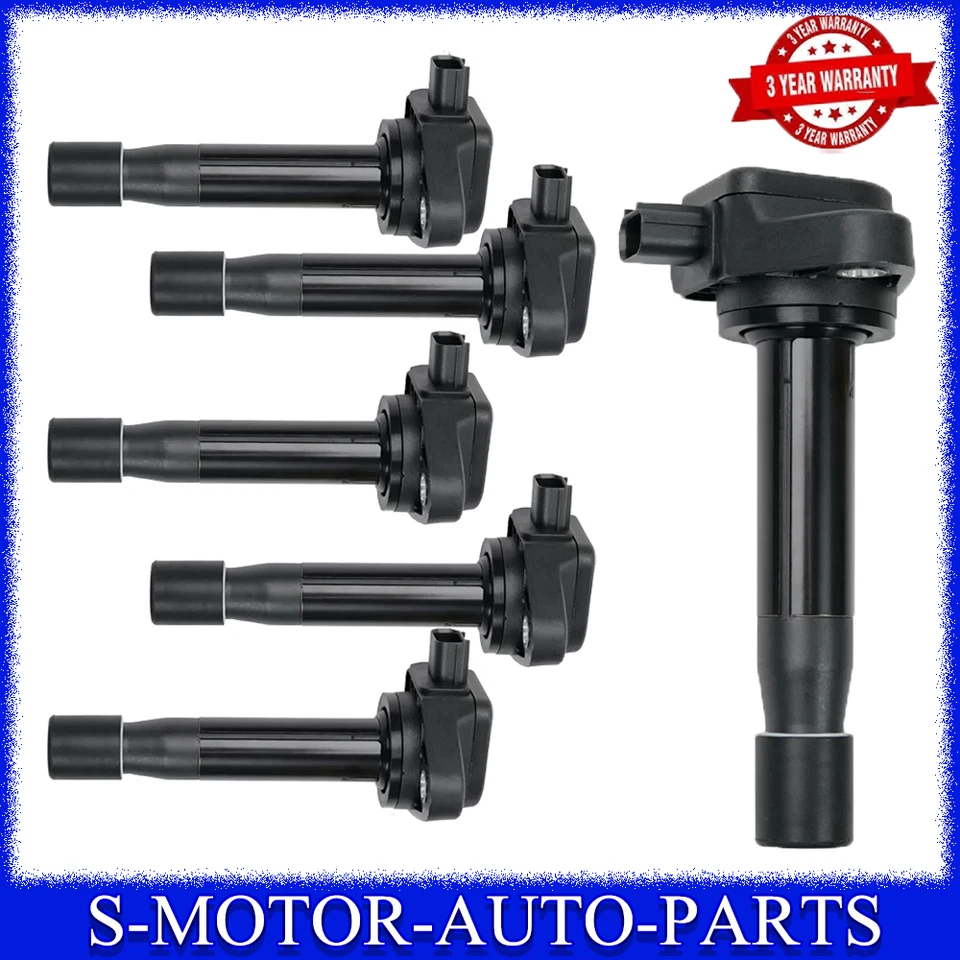 OEM 6PCS Ignition Coils For 2008-2012 Honda Accord Odyssey Acura 30520-R70-A01 - Image 1 of 4