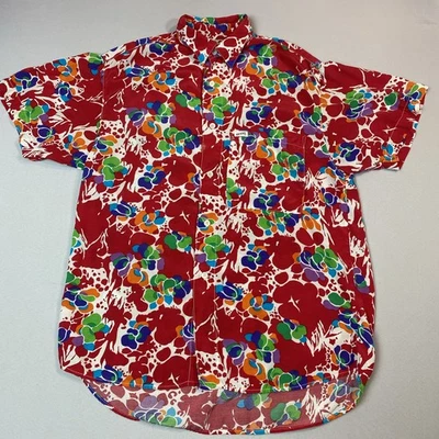 GUESS by Georges Marciano Men's Medium Button-Shirt 80s USA Vintage Floral Beach - Image 1 of 4
