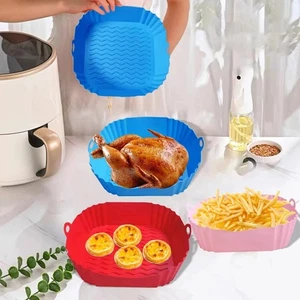 Air Fryer Silikon Topf Korb Antihaftfest Ofen Backblech Zubehör - Bild 1 von 8