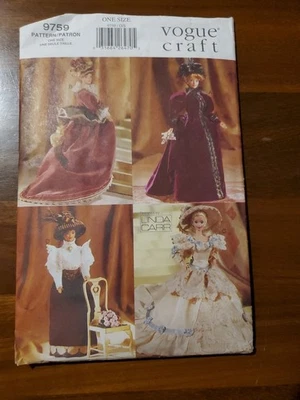 Vogue 9759 11.5" Barbie Sz Doll Period Clothing Sewing Pattern CC VTG 90s - Image 1 of 2