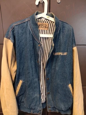 DE COLECCIÓN PUNTO DE INFLEXIÓN GATO ORUGA HOMBRE TALLA. CHAQUETA BOMBER DENIM FORRADA L Foto 1 de 4