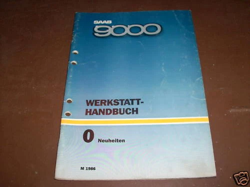 Manual De Taller Saab 9000 Novedades, Año 1986 - Imagen 1 de 1