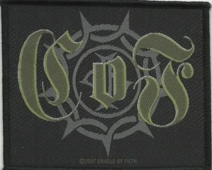 CRADLE OF FILTH cof logo 2007 WOVEN SEW ON PATCH official no longer made COF - Picture 1 of 1