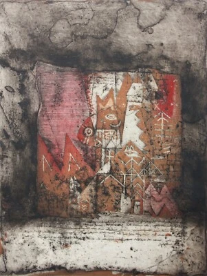 Franz Gregor Hiltner (geb. 1950) signierte Farbradierung "Haus des Asterion IX"  - Bild 1 von 4