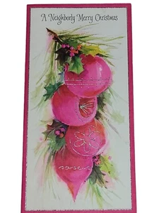 Tarjeta de felicitación vintage Gibson A Neighborly Merry Christmas MCM - Imagen 1 de 10