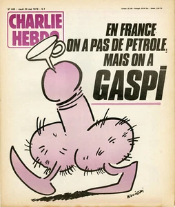 "CHARLIE HEBDO N°445 du 24/5/1979" WOLINSKI : GASPI / REISER : BOKASSA 1er - Imagen 1 de 2