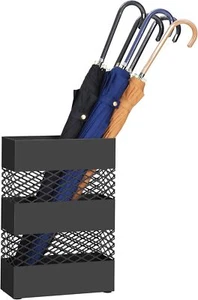 Umbrella Stand, Metal Umbrella Holder for Entryway, Rectangular with Water Tray - Picture 1 of 7
