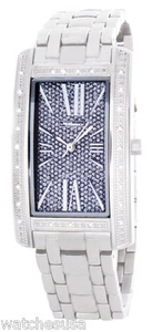 Jojino Mens Black Dial Stainless Steel Bracelet Diamond Men's Watch PJ2000B - Picture 1 of 2