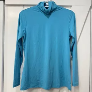 J McLaughlin Nora Top XS hellblau Langarm Rollkragen Stretch neu mit Etikett $ 128 - Bild 1 von 6