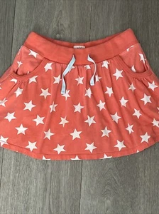 Mini Boden Skort / Skirt Girls Size 7-8 Stars Orange - Picture 1 of 4