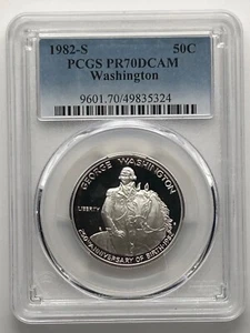 1982 S George Washington Silver Half Dollar PCGS PR70 DCAM (PCGS Population 698) - Picture 1 of 8