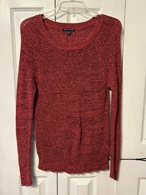 Suéter Top AMERICAN EAGLE OUTFITTERS Rojo Mármol Manga Caída Cuello Redondo Talla S Foto 1 de 4