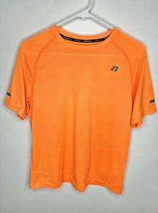 Russell Active Wear Shirt Boys Size XXL 18 Neon orange Short Sleeve - Picture 1 of 4