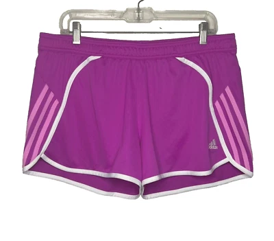 Adidas Athletic Shorts Womens L Pink White Lilac Lightweight Training Soccer - Image 1 of 4