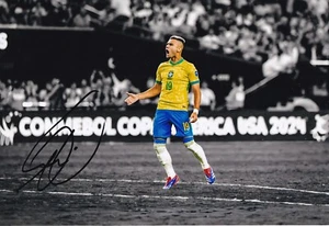 Football - Andreas Pereira - Hand Signed A4 Photograph - Brazil - COA - Picture 1 of 1