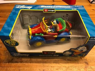 Burago BBurago Disney Donald's 313 car Auto di Paperino 1/18 NEW 2601 - Immagine 1 di 2