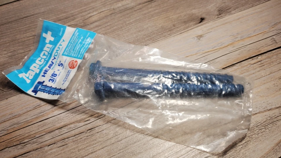 (2-Pk) Tapcon Hex Washer Head Concrete Screws Blue 0.37 " 50445